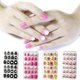 thumbnail image 2 of 10 Patrón de dibujos animados uñas postizas conjunto de arte uñas cuadradas cortas cubierta completa prensa, 2 of 5