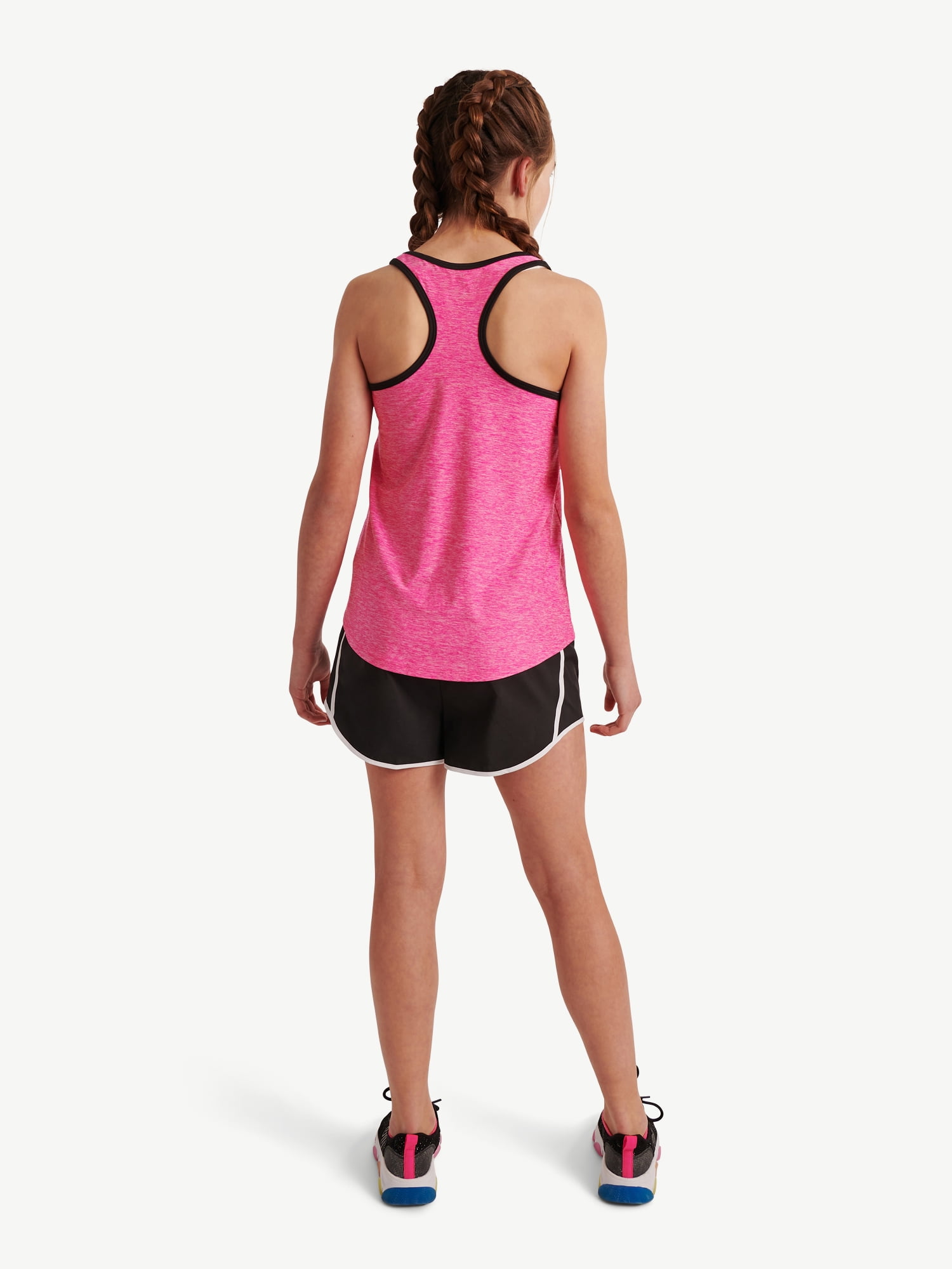 Justice Girls Active Tank, Short, and Legging, 3-Piece Outfit Set, Sizes XS-XLP