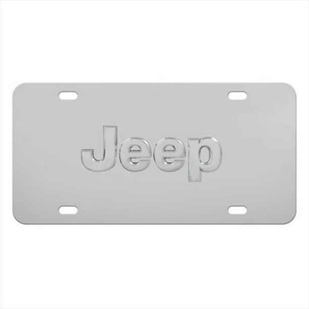 Pilot Automotive LP-130 Jeep Logo Plaque d'Immatriculation Chromé