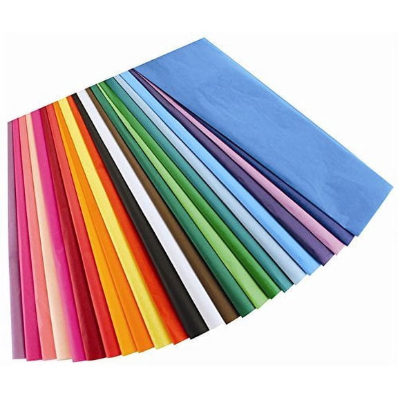 Hygloss Products Bleeding Tissue Assortment- Multi-Color Assortment 20 x 30 Inch, 100 Sheets