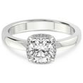 thumbnail image 3 of 1 Carat IGI Certified Cushion Shape Lab Grown Diamond Engagement Ring | 14K White Gold |Anna Hidden Accents Halo Diamond Ring | FG-VS1-VS2 Quality Friendly Diamonds, 3 of 4