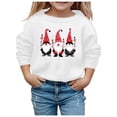thumbnail image 3 of Bjutir Girl'S Christmas Sweatshirts Graphic Print Tops Crewneck Winter Long Sleeve Pullover Cute Outdoor Wear, Size 4-12 Years, White, 3 of 5