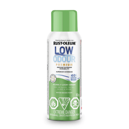 Rust-Oleum Interior/Exterior Low Odour Spray Paint in Gloss Lucky Green, 312g