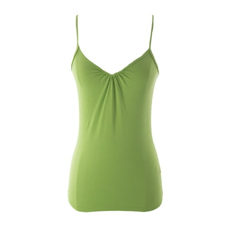 - VELVET by Graham & Spencer Women's Spaghetti Strap Cotton Tank Small Lime