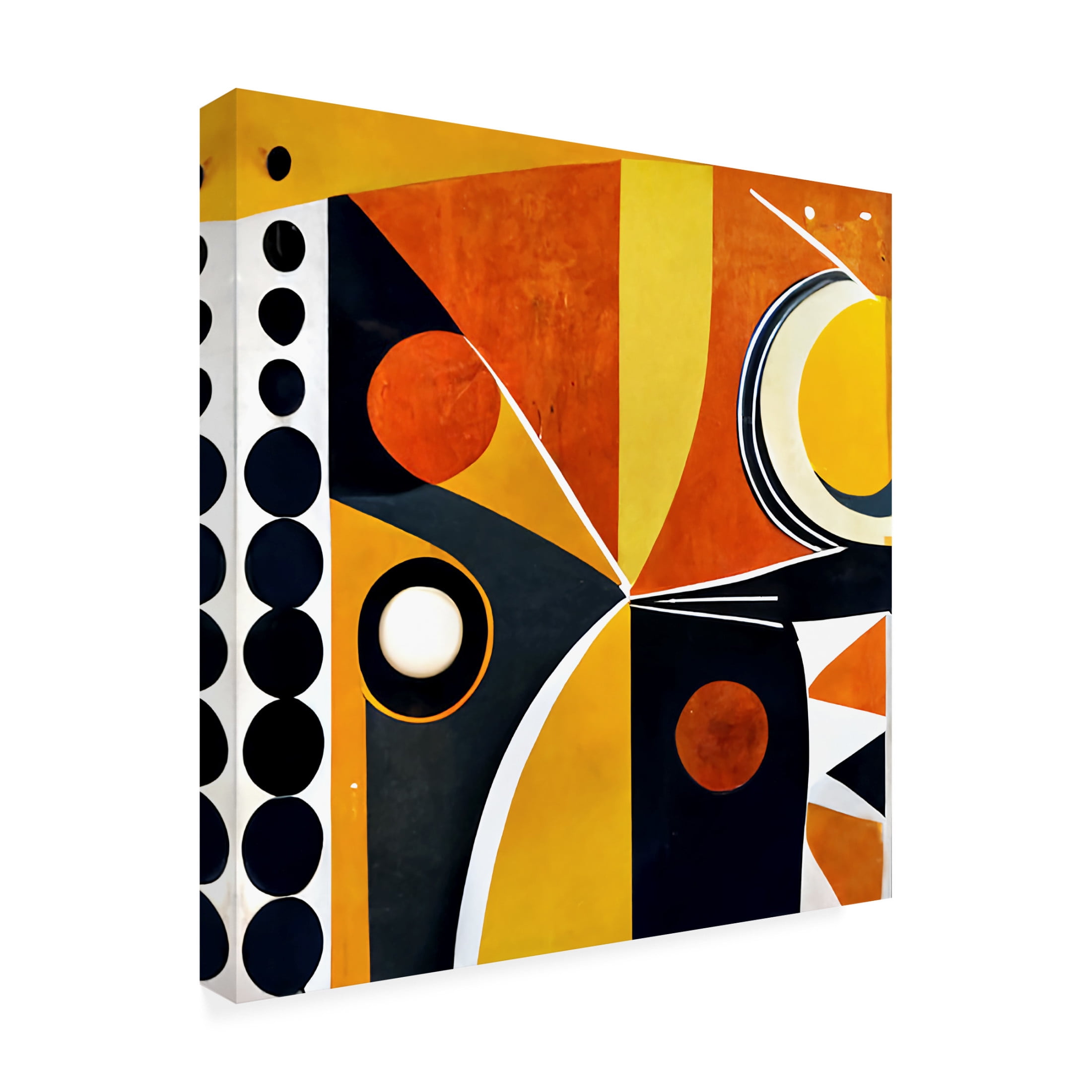 Canvas Wall Art - Ray Heere 'Mid Century Celebration Of All Cultures 23' Wall Art for Living Room, Bedroom, or Office Décor by Trademark Fine Art - 18 x 18 Inches