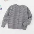 thumbnail image 7 of KEXE Sweaters For Girls Girls Black Cardigan Girls Cardigan Sweaters School Uniform Sweater V Neck Button Front Outerwear Light Gray 9-10 Years, 7 of 7