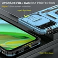 thumbnail image 6 of Feishell Case for Motorola Moto G 5G (2023) Camera Lens Slide Protection Cover with Ring Holder Kickstand, Car Magnetic Armor Heavy Duty Military Grade Shockproof PC Rugged Bumper,
Lightblue, 6 of 7