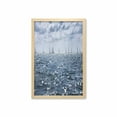 thumbnail image 1 of Nautical Wall Art with Frame, Group of Sailing Boats in the Sea Competition Game Racing Sports Mediterranean Landscape, Printed Fabric Poster for Bathroom Living Room, 23" x 35", Blue, by Ambesonne, 1 of 2