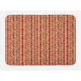 thumbnail image 1 of Geometric Bath Mat, Vertical Zig Zag Stripes with Triangles Fractal Look Vintage Mosaic Artful Tile, Non-Slip Plush Mat Bathroom Kitchen Laundry Room Decor, 29.5 X 17.5 Inches, Multicolor, Ambesonne, 1 of 2