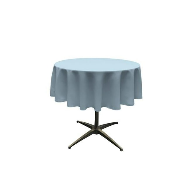 TCpop58R-BlueLgtP18 Polyester Poplin Tablecloth, Light Blue - 58 in. Round