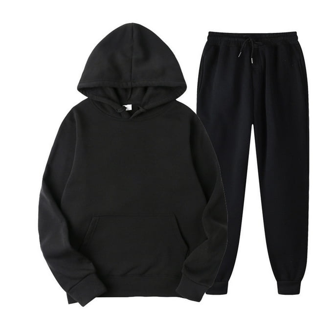 2 PC Sweatsuit Set Men Women Oversized Long Sleeve Hoodie Pullover Sweatshirt Tracksuit Jogger Sweatpants