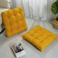 thumbnail image 6 of Tromlycs Floor Pillow Seating Cushions for Adults Sitting Large Square Pillow Gel Memory Foam 20 x 20 x 4 Inch Yellow Set of 2, 6 of 7