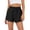 Black, variant on Women’s Denim Shorts With Pockets Drawstring Elastic Waist Casual Cotton Jean Short Pants Streetwear Leisure Blue Black Shorts