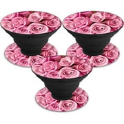 MightySkins POSOCK-Pink Roses Skin Decal Wrap for Sticker, Pink Roses - Pack of 3