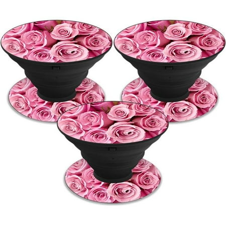 MightySkins POSOCK-Pink Roses Skin Decal Wrap for Sticker, Pink Roses - Pack of 3