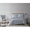 Truly Soft Maddow Stripe Grey King 3-Piece Duvet Cover Set