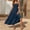 Dark Blue#4, variant on pstuiky Summer Dress, Women Halter Sleeveless Bohemian Maxi Dress Pleated High-Waisted Dress Ankle Dress Sun Dress Leisure Plus Size Dresses for Women Green m