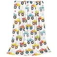 thumbnail image 2 of Pofeuu Cartoon Monster Trucks Print Ultra-Soft Micro Fleece Blanket,for Bed Or Sofa,All Season Throw Blankets Flannel Blanket-40"x30", 2 of 7