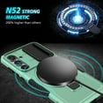 thumbnail image 3 of Dteck Magnetic Case for Samsung Galaxy S23 Plus,Shockproof Silicone Case Compatible with MagSafe Slide Lens Protectio Ring Holder Kickstand Cover for Samsung Galaxy S23 Plus,Lightgreen, 3 of 10