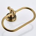 thumbnail image 2 of Oval Towel Ring Antique Brass Exquisite Pattern Carving Hanger Hand Towel Holder for Bathroom Kitchen Accessories, 2 of 7