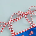 thumbnail image 3 of uikmnh Toddler Girl Patriotic One-Piece Swimsuit Ruffle Star Print Bow Sleeveless Independence Day Bathing Suit Color:Blue1,Size:2-3 Years, 3 of 6
