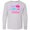 AC-Heather Grey, variant on Inktastic 100 Days of School in Pink and Purple with Crown Long Sleeve Youth T-Shirt