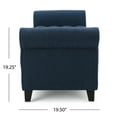 thumbnail image 4 of Noble House Amanda Dark Blue Fabric Armed Storage Bench, 4 of 8