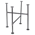 thumbnail image 1 of Pipe DÉCOR Industrial Table Rustic Pipe Kitchen Metal Frame 3/4 Inch Pipe Base 30" Height Sturdy Simple Table Base for Home Office, Basement, Study, Solitaire Design, 1 of 2