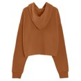 thumbnail image 6 of Amazhiyu Women's Cropped Hoodies Long Sleeves Fleece Crop Top Sweatshirt with Hooded, 6 of 8