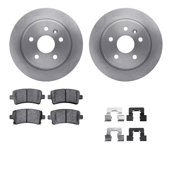 Dynamic Friction Company Rear Brake Rotors with 5000 Advanced Brake Pads includes Hardware 6512-45110