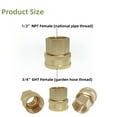 MAFERLIY 4 PCS Commonly Used Brass Garden Hose Set, 1/2" NPT To Garden