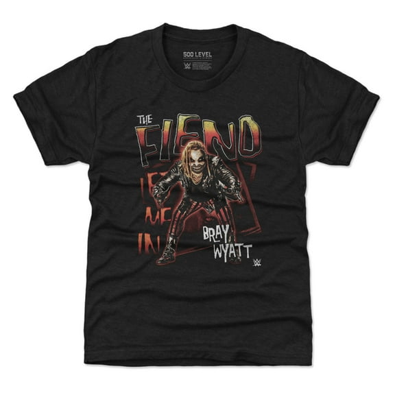 Youth 500 Level Heather Black Bray Wyatt Let Me In T-Shirt