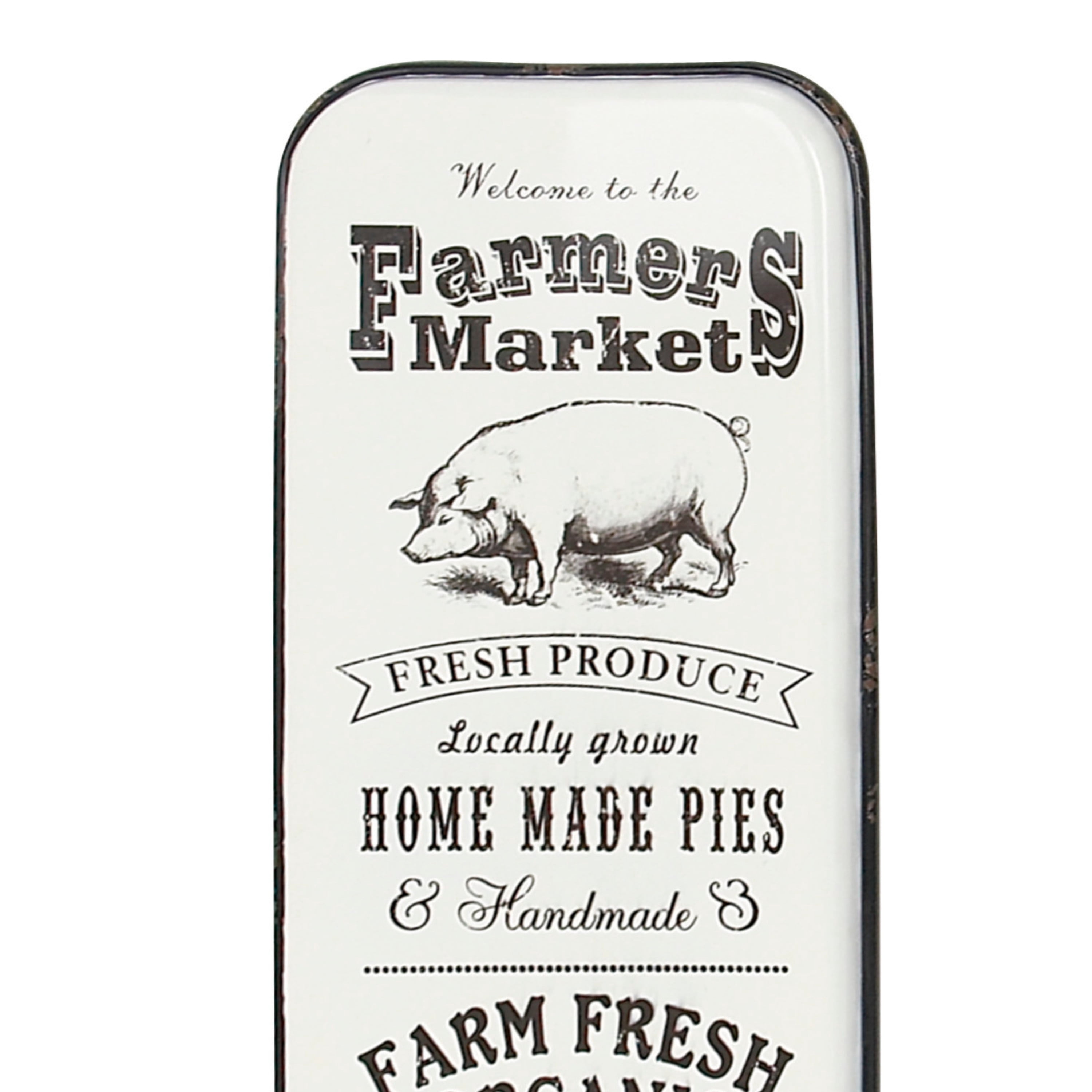 DecMode Indoor Black Iron Farmers Market Wall Decor, Set of 1