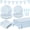 Light Blue, variant on 102 PCS Camp Themed Party Kit, Gingham Plates Napkins Cups Tablecloths for Baby Shower Wedding Birthday, Serves 25 Guests
