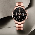 thumbnail image 6 of Men’s Openwork Quartz Watch with Stainless Steel Strap – Alloy Case Business Casual Wristwatch, Skeleton Dial Analog Timepiece Father’s Day Gift for Him, 6 of 6