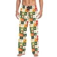 thumbnail image 3 of Christmas Squares Snowmen Hearts Mens Pajama Pants Cotton Elastic Waistband Lounge Sleep Pajama Bottoms Pj with Pocket, 3 of 7