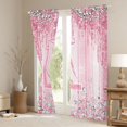 thumbnail image 3 of Homewish Letter L Monogrammed Black Out Curtains,Chic Diamond Curtains Pack of 2 (42x63 Each),Pink Glitter Print Bedroom Curtains For Girls,Microfiber Room Decorative, 3 of 6