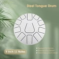 thumbnail image 3 of Tambor de lengüeta de acero de 8 pulgadas, 11 notas, tambor handpan con, 3 of 7