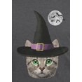 thumbnail image 4 of Halloween Funny Cat Witch Mens T Shirt, 4 of 5