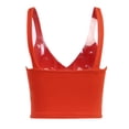 thumbnail image 6 of Douhoow Women Basic Tank Top V-Neck Sleeveless Backless Camisole Stretchy Slim Fit Knit Crop Top, 6 of 9