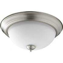 3 Light Flush Mount in Bailey Street Home Home Collection Style 15.5 inches Wide By 6.75 inches High-Satin Nickel Finish Bailey Street Home