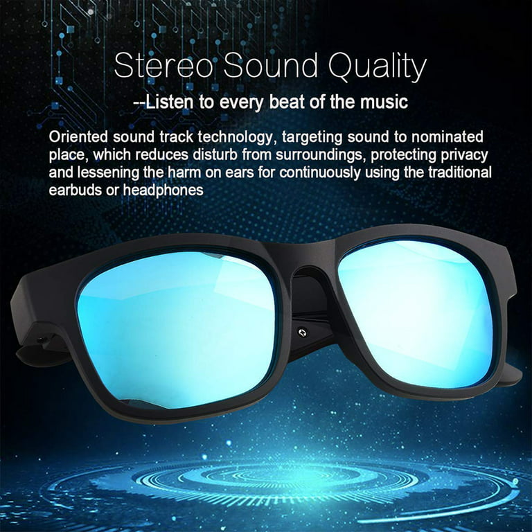  ILVU MyW smart sunglasses with bluetooth-supported open-ear  audio and polarized, UV and blue-light blocking lenses : Electronics