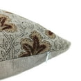 thumbnail image 2 of Fabdivine Thick Linen Hand Block Print Vintage Throw Cushion Cover , 26"X26", Brown, 2 of 7
