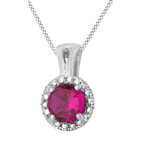 Jewel Zone Us Round Cut Simulated Pink Ruby Solitaire Pendant Necklace In 14k White Gold Over Sterling Silverby Com - Pink Ruby Pendant White Gold Jewel Zone Us Round Cut Simulated Pink Ruby Solitaire Pendant Necklace In 14k White Gold Over Sterling Silverby Com - Pink Ruby Pendant White Gold