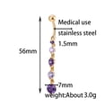 thumbnail image 3 of Bagues Rondes en Zircon pour Nombril, Bagues pour Nombril, Bagues pour Nombril, Pendentif en Acier Inoxydable, Clous pour Ombilic, Bijoux pour Perçage Corporel, 3 of 9