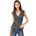 thumbnail image 1 of INSPIRE CHIC Top Sin Mangas Con Cuello En V Sin Mangas Para Mujer Blanco negro XL, 1 of 6