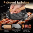 thumbnail image 2 of Prensa para hamburguesas Smash Pisol Smash, hierro fundido presazonado, 1 kg, 2 of 6