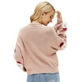thumbnail image 2 of EFINNY Women's Sweater Knitted Pullovers Round Neck Long Sleeve Warm Comfort Sweaters for Autumn Winter Christmas New Year, 2 of 8