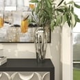thumbnail image 3 of DecMode 19" Abstract Drip Silver Aluminum Metal Vase with Melting Designed Body, 3 of 13