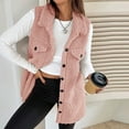 thumbnail image 4 of Bixock Women Clothes Outerwear Fall and Winter Solid Color Casual Notched Lapel Button Faux Jacket, 4 of 5